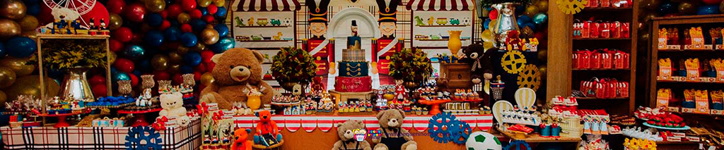 Fábrica de brinquedos é tema de festa infantil na Pequeninos Fest